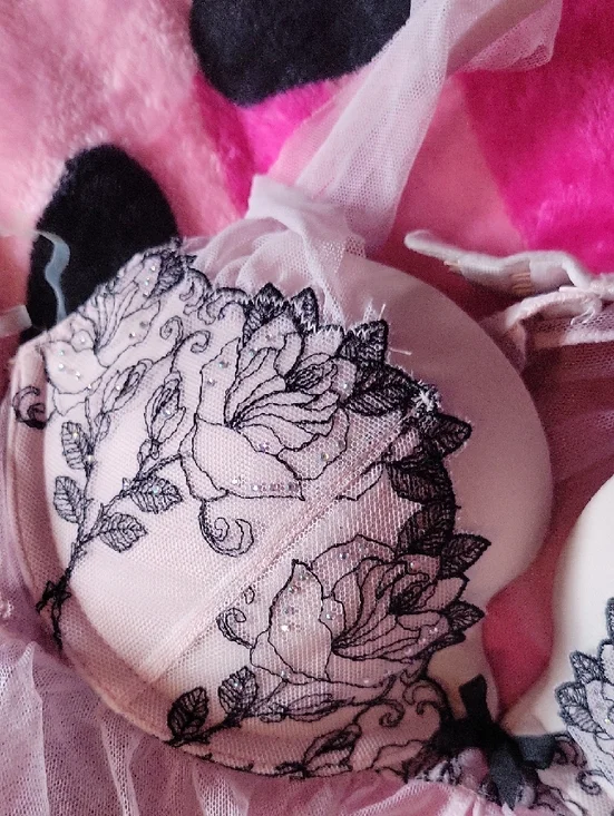 Victoria's Secret Pink Sheer Lace-Trim Babydoll Chemise - Picture 5 of 6